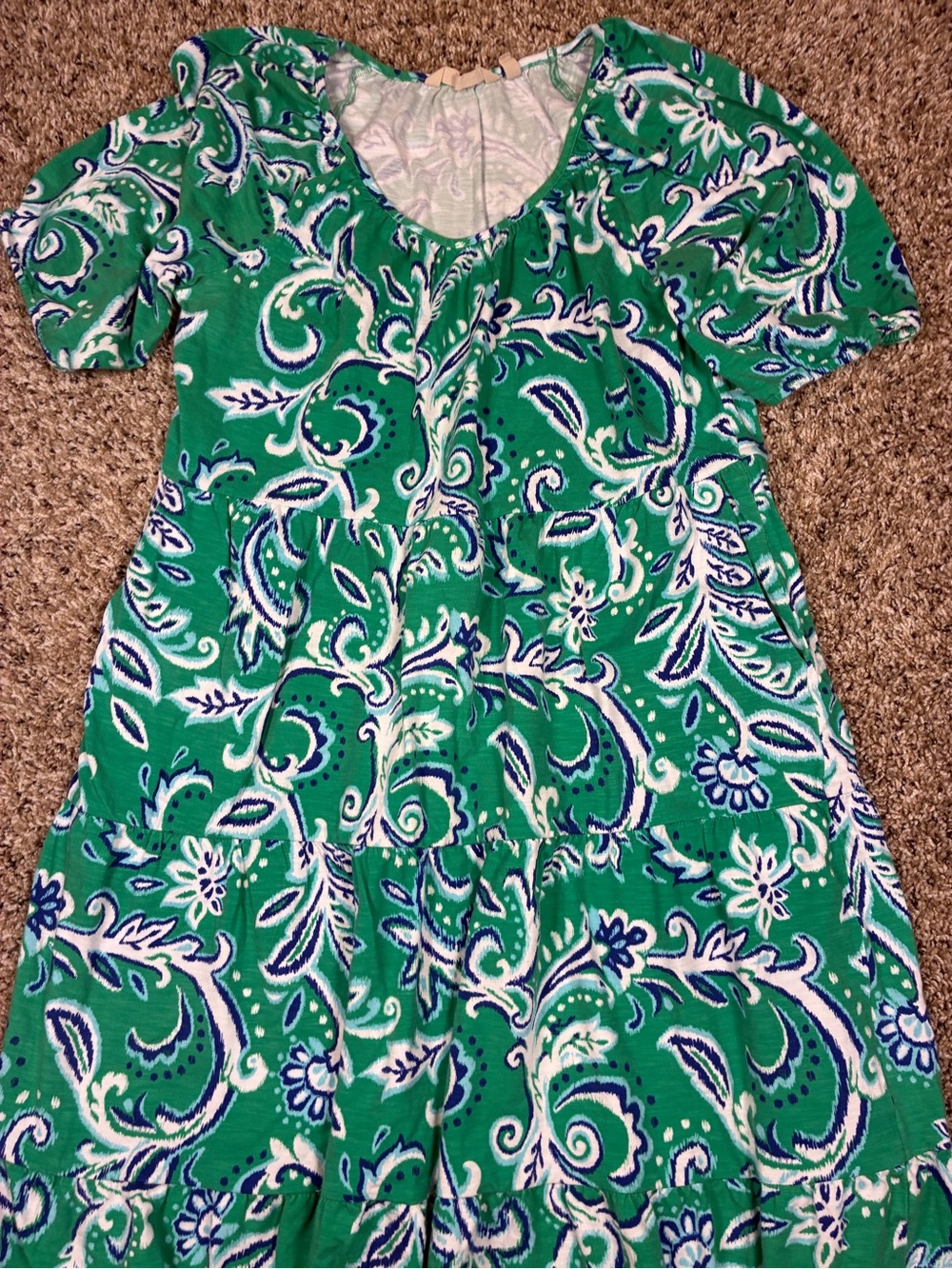 Soft Surroundings llana Paisley Tiered Midi Dress - Picture 3 of 13